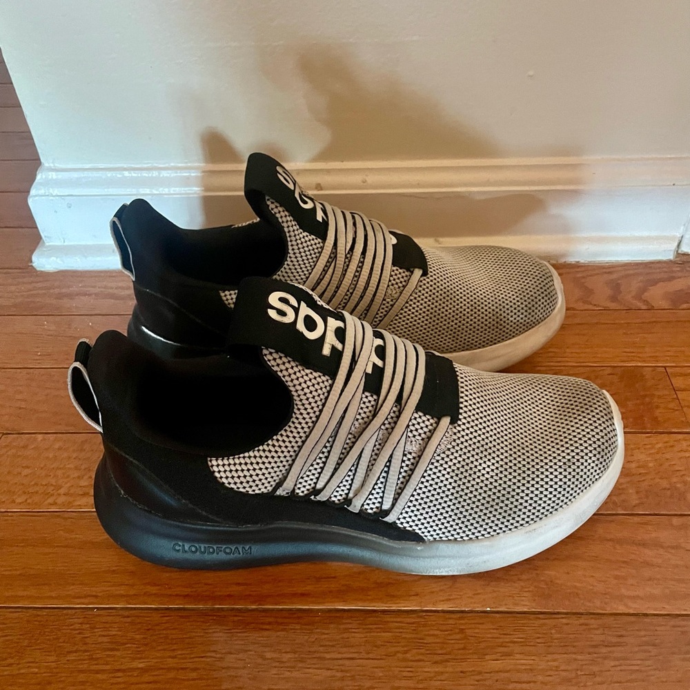 Adidas Black and White Cloudfoam Sneakers
